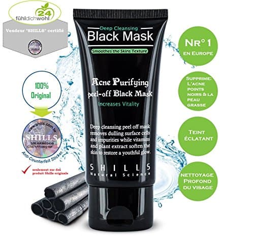 Image of SHILLS Blackhead Remover Cleaner Purifying Deep Cleansing Acne Peel off Face Mask, Black Mud, 50 mL