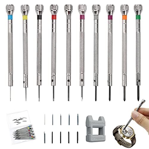 Image of HWTONG 10 Pcs Watchmaker's Screwdriver Set, 0.6-1.6 mm, Precision Screwdriver,for Watch Screwdriver, Glasses Screwdriver Set, (HW065)