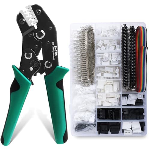 Image of Crimping Tool Set, SN-2549 Ratcheting Crimper 0.08-1.0mm²(AWG28-18) with 1290pcs 2.54mm Dupont Connector Kit, Wire Crimper for JST/PH/XH Connectors, DIY Electronics, 3D Printer, RC, Auto Wiring