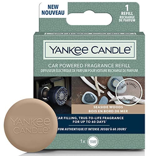 Image of Yankee Candle Car Powered Fragrance Diffuser Refill| Seaside Woods Car Air Freshener | Lasts Up To 60 Days | 1 Count