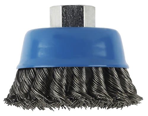 Image of Bosch 2609256506 90mm M14 Wire Cup Brush Knotted Wire - Brass-Coated