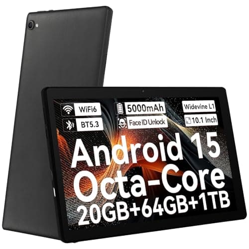 Image of Gleeso Tablet 10 inch Android 15 Octa-Core Processor, 20GB+64GB/1TB TF, Face ID丨OTG, IPS丨1280*800丨WiFi 6丨BT5.3丨Tab PC with Dual Camera 5MP+8MP, 5000mAh, Support Split-Screen, Widevine L1(Black)