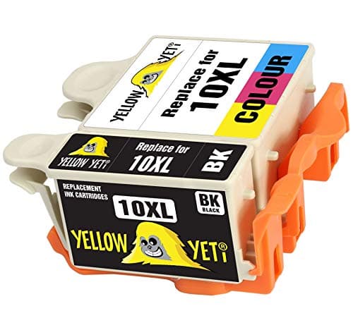 Image of YELLOW YETI Replacement for Kodak 10 10XL 10B 10C Ink Cartridges compatible with Kodak ESP 3 5 7 9 3250 5100 5210 5250 5300 5500 6100 6150 7250 9250 Hero 6.1 7.1 9.1 (1 Black + 1 Colour)