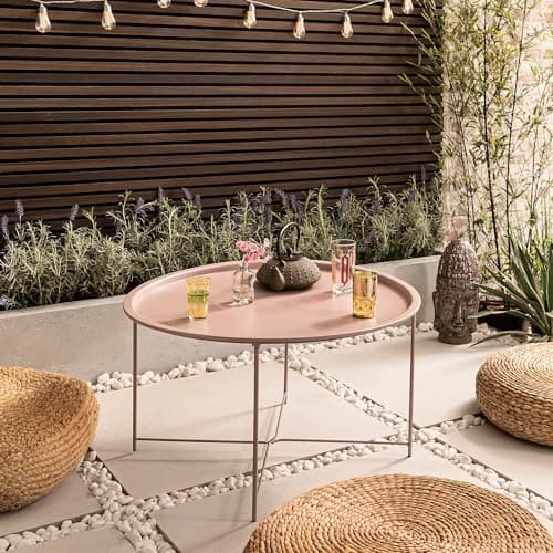 Image of Noa and Nani Bjarni Garden Patio Occasional Table (Pink)