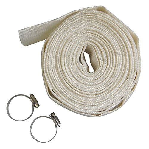 Image of KATSU Layflat Discharge Hose Pipe 10m x 38mm 1-1/2 Inch Diameter with 2 Clips Odour Free for Submersible & Other Water Pumps, Draining Pond, Garden Irrigation, Hot Tub, Swimming Pool or Sump 664343