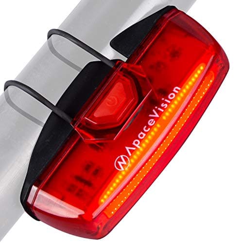 Image of Rear Bike Light USB Rechargeable by Apace - Super Bright 100 Lumens LED Bicycle Tail Light Easily Clips on as a Red MTB Taillight for Optimum Cycling Safety