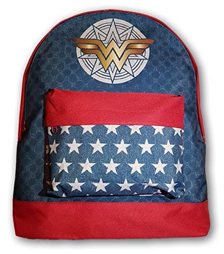 Image of William Lamb Group Ltd DC Comics Wonder Woman Backpack, School Bag Denim Effect Print 42cm.