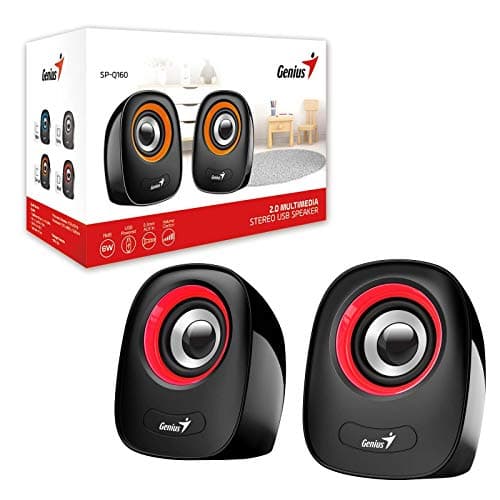Image of Genius SP-Q160 Stereo Speakers - USB Powered - Red