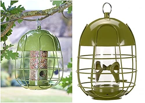Image of Chapel Wood Acorn Steel Squirrel Proof Seed Feeder Green