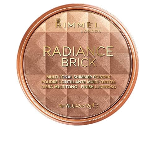Image of Rimmel London Radiance Shimmer Brick Pressed Bronzer, Light-As-Air Contouring Formula, 002 Medium, 12 g