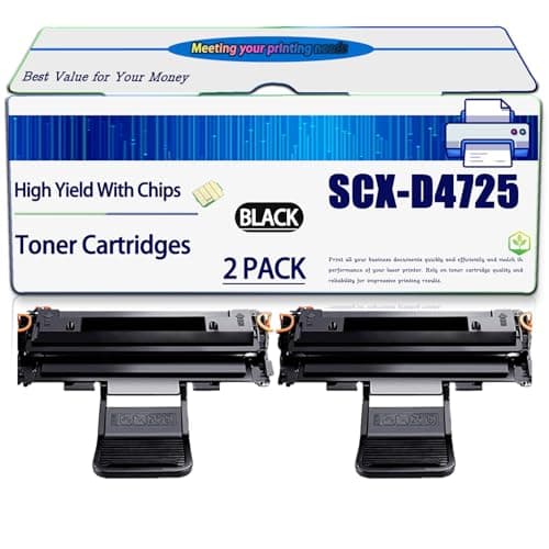 Image of Compatible for Samsung SCX-D4725A Toner Cartridges SCX-4725 F SCX-4725 FN Printers, High Yield 3000 Pages, with Chip (2-Pack Black)