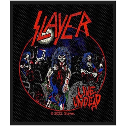 Image of Slayer Standard Patch Live Undead Official Black One Size