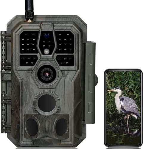 Image of GardePro E8 Wildlife Camera, WiFi, 64MP 1296P Trail Camera with 100ft Night Vision 0.1s Motion Activated, Camera Traps for Garden, Camo