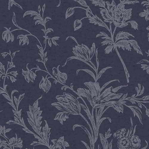 Image of Laura Ashley Lloyd Midnight Seaspray Wallpaper