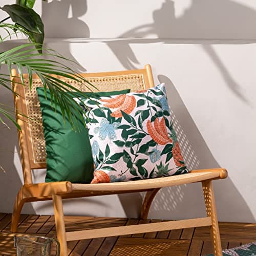 Image of furn. Cypressa Outdoor Polyester Filled Cushion - Twin Pack, Jade, 43 x 43cm
