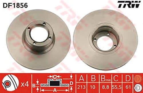 Image of TRW Automotive AfterMarket DF1856 Brake Disc