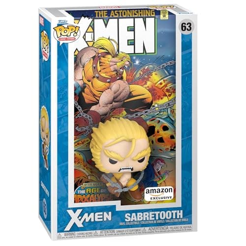 Image of Funko POP! Comic Cover: Marvel - Age Of Apocalypse - Sabretooth - Amazon Exclusive - Collectable Vinyl Figure - Gift Idea - Official Merchandise - Toys for Kids & Adults - Comic Books Fans