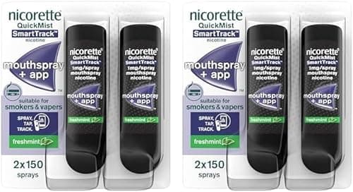 Image of Nicorette® QuickMist SmartTrack 1mg/Spray Mouthspray Nicotine Freshmint 2 x 150 Spray (Pack of 2)