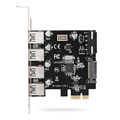 Image of CY Card 4 Ports PCI-E to USB 3.0 HUB PCI Express Expansion Adapter 5Gbps for Motherboard