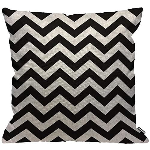 Image of HGOD DESIGNS Cushion Cover Chevron Hipster Boho Chic Aztec Tribal Mexican Texture Zigzag Throw Pillow Cover Home Decorative for Men/Women living room Bedroom Sofa Chair 18X18 Inch