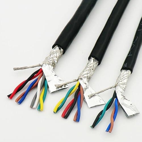 Image of Shielded Wire Twisted Pair Cable 0.75mm² 4,6,8 Core With Pure Oxygen Free Copper Double Shield 485 Signal Control Wire 18AWG (Color : 5m, Size : 6 core 0.75mm2)