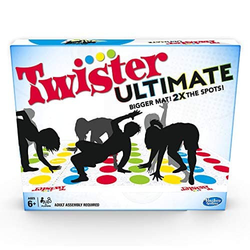 Image of Hasbro Gaming Twister Ultimate: Bigger Mat, More Coloured Spots, Family, Kids Party Game Age 6+; Compatible with Alexa (Amazon Exclusive)