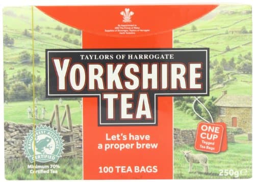 Image of Taylors Yorkshire Tea One Cup String and Tag Tea Bags (Pack of 100)