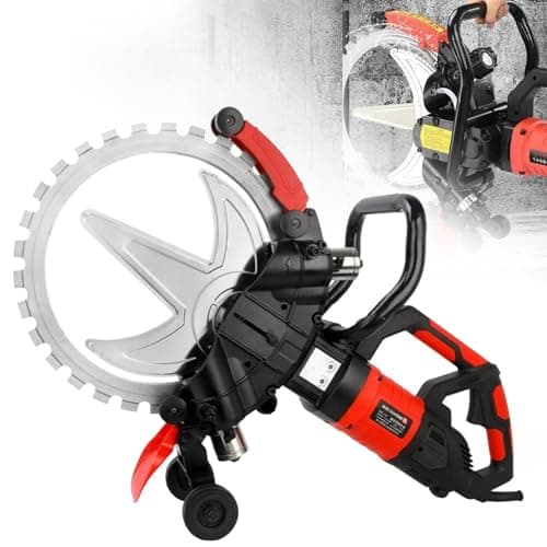 Image of Toroidal Electric Concrete Saw with Water Fed Dust Suppression, 6000W Electric Concrete Saw Concrete Cutter for Concrete, Rebar, Bricks, Marble, 11'' 15'' 19'' Cut Dpth,50cm/19.68in