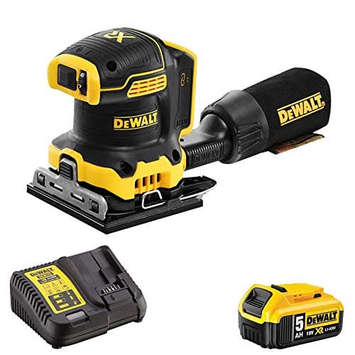 Image of Dewalt DCW200N 18V Brushless 1/4 Sheet Palm Sander 1 x 5.0Ah Battery & Changer