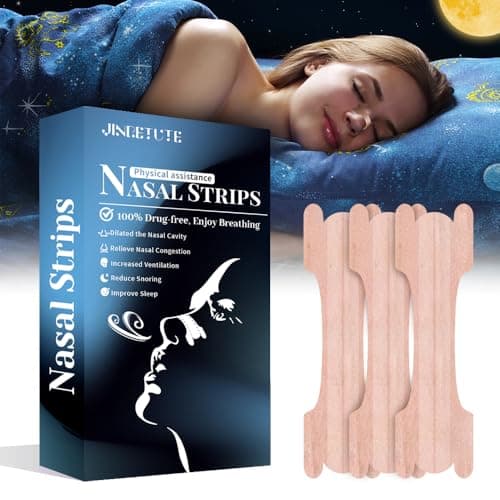 Image of Nasal Strips 80 Pieces Snoring Aids for Men Anti snoring Devices Nose Strips Relieve a Blocked Nose Due to Colds for Sleep Anti Snore Drug-Free