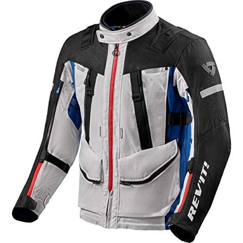 Image of FJT297-4030-S - Rev It Sand 4 H2O Motorcycle Jacket S Silver Blue