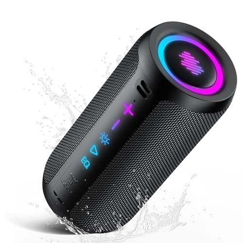 Image of TIMU Bluetooth Speaker Portable Wireless Bluetooth Speakers with HD Stereo Sound, Bluetooth 5.4 TWS Pairing 30H Battery Life with Led Light for Outdoor/Party/Sport/Travel/Gifts.