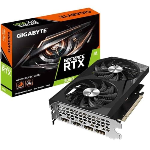 Image of Gigabyte NVIDIA GeForce RTX 3050 8GB WINDFORCE OC V2 Ampere Graphics Card