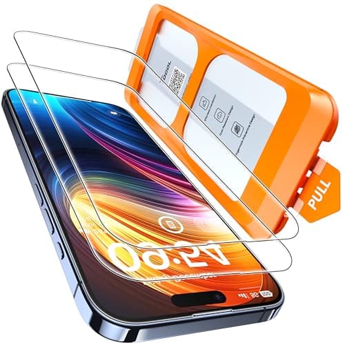 Image of TOCOL 2 Pack for iPhone 14 Pro Max Screen Protector 6.7-Inch, Instant Installation, 16FT Military Grade Shatterproof, 9H+ Hardness Tempered Glass, Case Friendly, HD Clear Coverage Protection