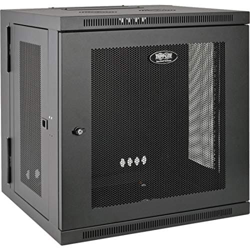 Image of Eaton Tripp Lite SmartRack 12U UPS-Depth Wall-Mount Small Rack Enclosure, Hinged Back (Black) (SRW12USDP)