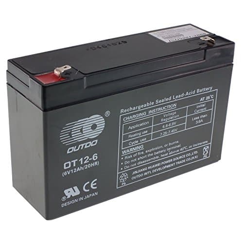 Image of 6v Rechargeable Sealed Lead Acid - AGM - VRLA Battery (6V 12Ah)