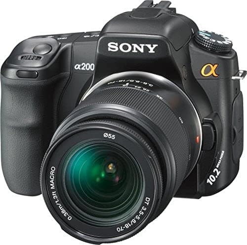 Image of Sony Alpha A200 Digital SLR Camera 10.2MP with Super Steady Shot Image Stabilization with 18-70mm F/3.5-5.6 Lens Black (Renewed)