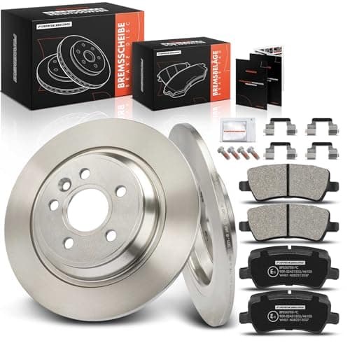 Image of Frankberg Brake Kit incl. 2x Brake Disc + 4x Brake Pad Rear Compatible with V60 I 155 V70 III 135 XC70 II 136 S60 II 134 S80 II 124 Replace# 31358884