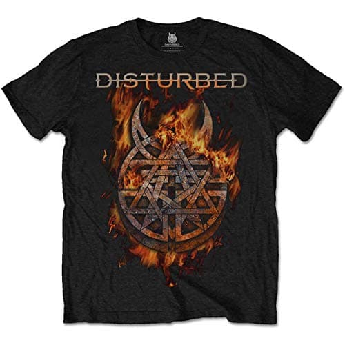 Image of Disturbed Burning Belief Official Tee T-Shirt Mens Unisex (Medium) Black