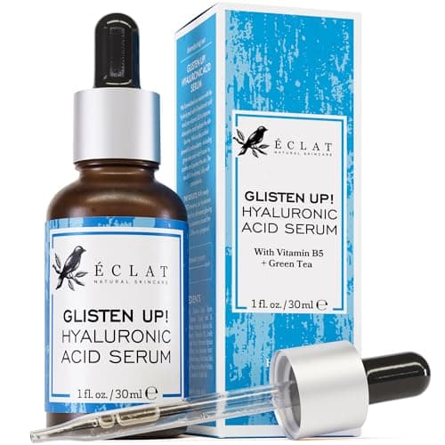 Image of Eclat Skincare Hyaluronic Acid Serum for Face – 2.5% Hyaluronic Acid + 3% B5, Vitamin C & E - Hydrating Anti Aging & Anti Wrinkle Face Serum - Moisturizing & Plumping Formula for Smooth Skin 30 ml