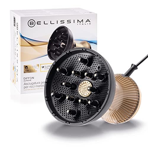 Image of Bellissima Diffon Supreme, Hot Air Diffuser for Curly Hair, XL Diffuser with 12 Fingers, Ceramic Technology & ArganOil, 2 Speeds, 3 Temperatures, Ioniser, Gentle Drying
