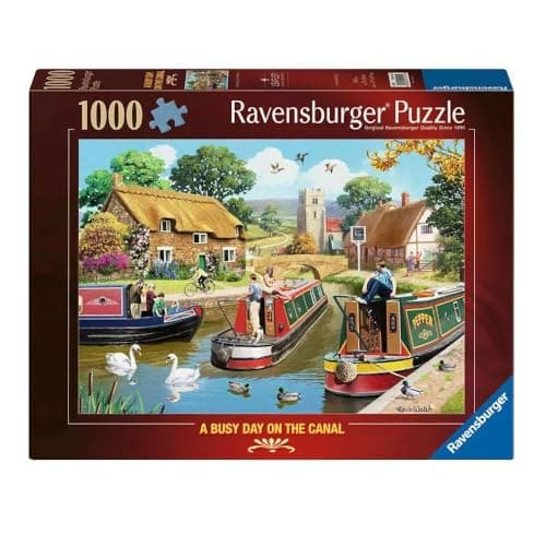 Image of Ravensburger A Busy Day on the Canal 1000 Piece Jigsaw Puzzle for Adults and Kids Age 12 Years Up