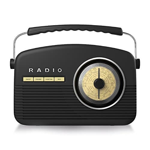 Image of Akai Retro DAB Radio Alarm Clock with LCD Display and Backlight - Black