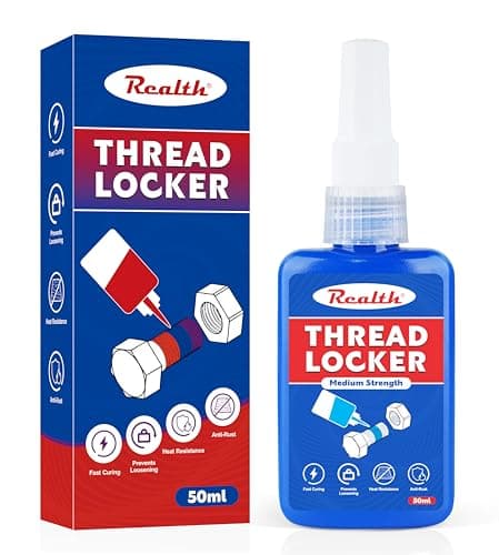 Image of Realth Thread Lock Blue 50ml | Medium Strength Threadlock | Removable Threadlocker | Lock & Seal Nuts Bolts Metals - Against Losening and Leakage