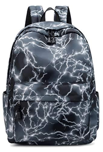 Image of Ecohaso 15.6Inch Starry Lightning Stylish Backpack Travel Rucksack School Bags for Teenager Girls Boys Students Outdoor Hiking Camping Weekend Backpack (Black)