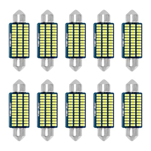 Image of ATJTYSX 10pcs 41mm 3014-36SMD Led Car Bulbs, 36 Led Car Bulbs White light, 12V 36smd 3014 Chipset 6461 C5W for Car Interior Light Dome License Number Plate Side Door Map Lamps
