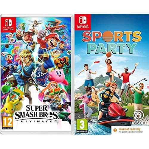 Image of Super Smash Bros - Ultimate (Nintendo Switch) & Sports Party (Code in Box) (Nintendo Switch)