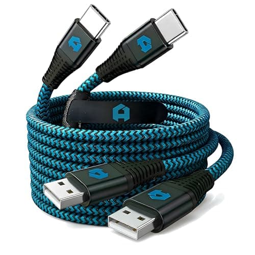 Image of Axis Technology USB A to USB C Charger Cable 60W (2PACK) 1M 2.8amp Type C Fast Charging Cable For iPhone 17 16 15 Pro, For Samsung S25/S24/S23, For iPad Pro/Air, For MacBook Pro, For Nokia