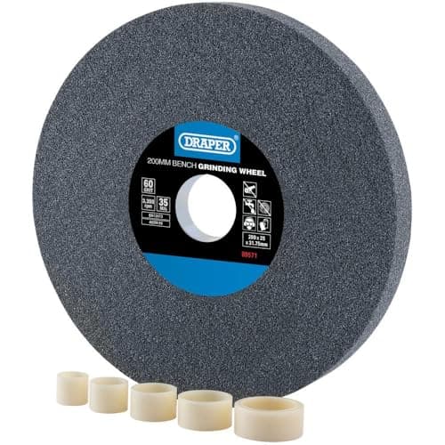 Image of Draper 99571 Aluminium Oxide Bench Grinding Wheel 60G (200mm x 25mm)