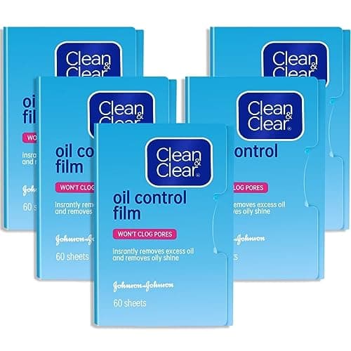 Image of Beauty Kate Oil Control Film Same Series with Clean & Clear Oil Absorbing Sheets for Oily Skin Care Blotting Paper to Remove Excess & Shine 60 Sheets (Pack of 5)